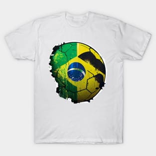 Brazil (Brasil) Football Sticker T-Shirt